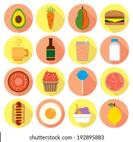 various food flat icon