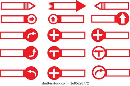
various forms of arrow signs for various purposes