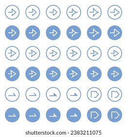 Various forms of basic arrow icons.