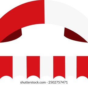 various forms of Indonesian flags, collection of Indonesian flag ribbons in curved and striped shapes, for design elements, decorations, banners, event symbols, flag icons, minimalist, simple,