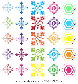 Various forms of motifs that can be used for floor patterns or the like. Can be used according to taste