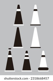 Various forms of triangular cone roadblocks 10