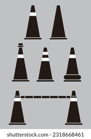 Various forms of triangular cone roadblocks 15