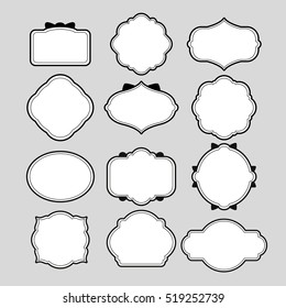 Various Frame Shapes Decoration Stock Vector (Royalty Free) 519252739