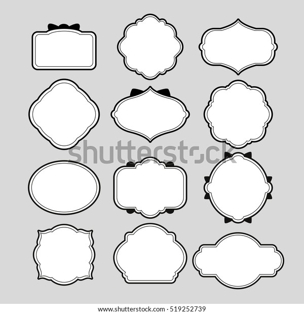 Various Frame Shapes Decoration Stock Vector (Royalty Free) 519252739