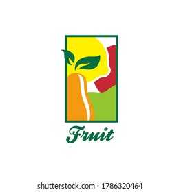 Vector de logotipo de fruta fresca