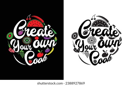 various fruit circle t-shirt design