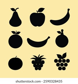 Various Fruit Icons Vector illustration