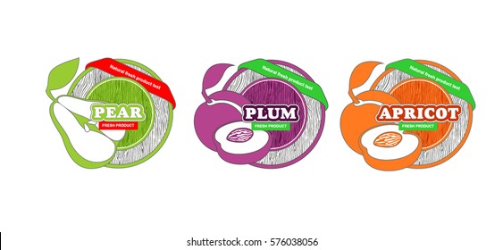 Various fruit labels