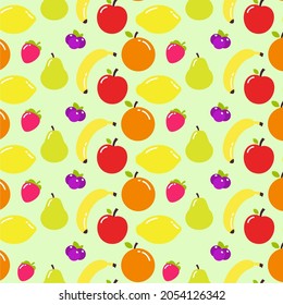 various fruits pattern vector background