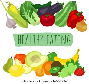 various fruits and vegetables