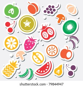 Various Fruits and Vegetables sticker or background