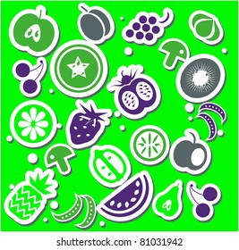 Various Fruits and Vegetables sticker or background