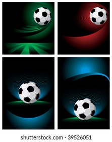 Varios antecedentes futuristas de fútbol. Vector.