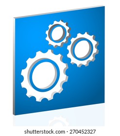 Various gear wheel, rack wheel vector graphics. Mechanics, manufacturing, industrial or maintenance, rework, repair themes.