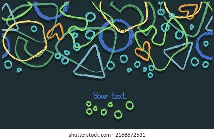 Various geometric shapes. Geometric abstraction. Vector illustration. Template for postcard, Poster