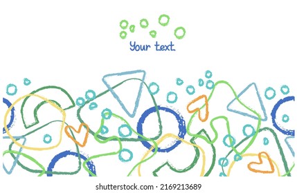 Various geometric shapes. Geometric abstraction. Vector illustration. Poster, Template for postcard