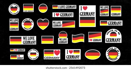 Various German Flag-Themed Graphics Showing National Pride and Appreciation