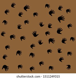 Various gestures of human hands isolated on a background. Vector flat illustration of female hands in different situations. Vector design elements for infographic, web, internet, presentation.