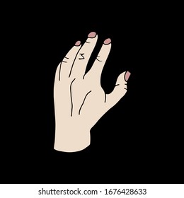 Various gestures of human hands isolated. Vector flat illustration in various situations. Vector design elements for infographics, web, internet, presentations.
