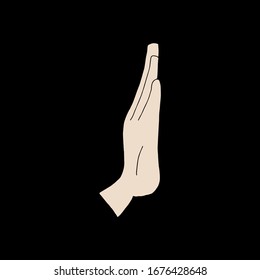 Various gestures of human hands isolated. Vector flat illustration in various situations. Vector design elements for infographics, web, internet, presentations.
