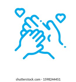 Various gestures of human hands. Vector flat illustration of hands in different situations. Vector design elements for web, infographic, presentation, communication, emoticons