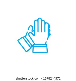 Various gestures of human hands. Vector flat illustration of hands in different situations. Vector design elements for web, infographic, presentation, communication, emoticons