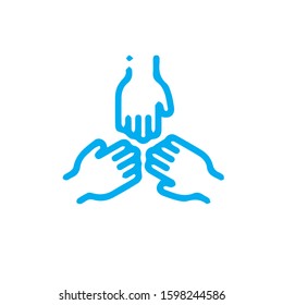 Various gestures of human hands. Vector flat illustration of hands in different situations. Vector design elements for web, infographic, presentation, communication, emoticons