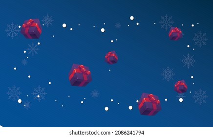 various gifts placed on abstract stars background