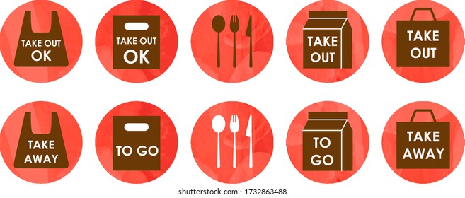 Verschiedene Zeichen für Restaurants, Vektor-Illustration