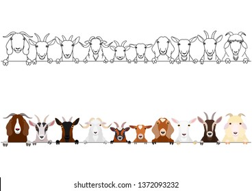 various goats heads border set