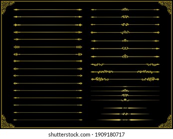 Various golden European classic spear shaped divider decoration set