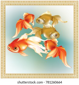 Various goldfish under water
