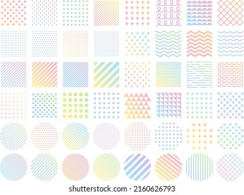 Various Gradient Colored Geometric Pattern Icon Set