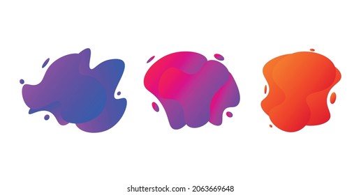 Various graphic elements, made with gradients. For social media, websites