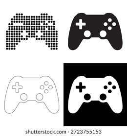 Video Varias representaciones gráficas de un moderno controlador de juego para diseño digital
