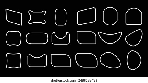 various graphics shape outline design 