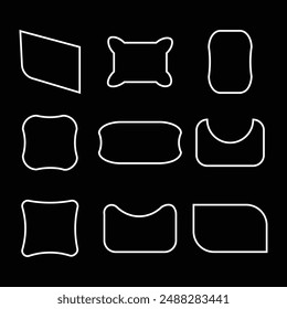 varios gráficos forma contorno diseño 