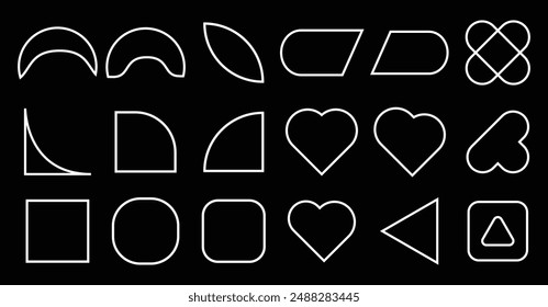 various graphics shape outline design 