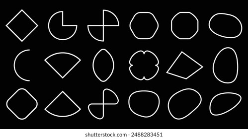 varios gráficos forma contorno diseño 