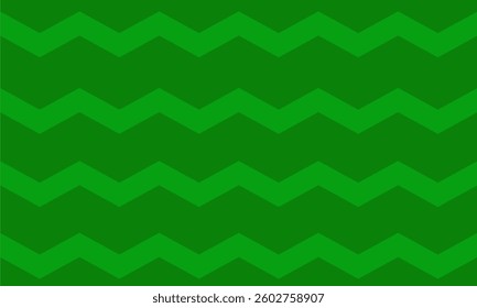 Various green colour horizontal zig zag geometric stripes background vector illustration. Repeating pattern graphic