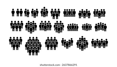 various groups of people icons