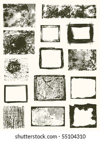 Various grunge frames vector