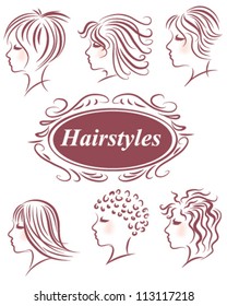 Various Hairstyles Design- Vector