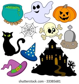 Various Halloween images 2 - vector illustration.