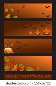 various halloween vector banners