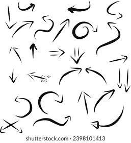 various hand drawing arrow  for presentation vector illustration