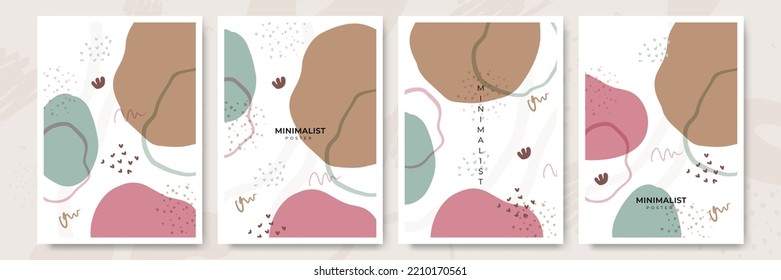 Various hand drawn shapes and doodle objects. Set of colorful abstract contemporary modern trendy vector seamless pattern poster. Blob wave dot brush wallpapers.