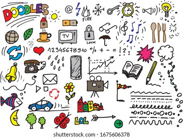 Various hand drawn vector doodles