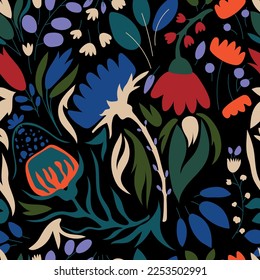 Various hand-drawn doodle shapes, line, spots, flowers, objects. Abstract modern fashionable vector seamless patterns. Wallpaper Ideal for textile prints